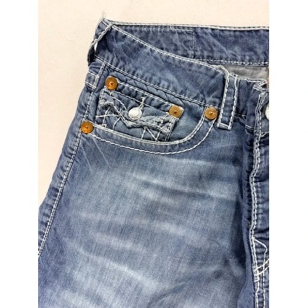 True Religion Surf Denim Distressed Shorts Men's Size 40 Y2K